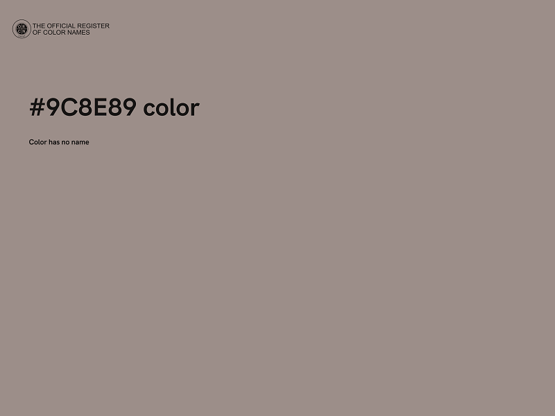 #9C8E89 color image