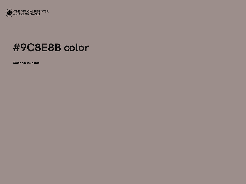 #9C8E8B color image