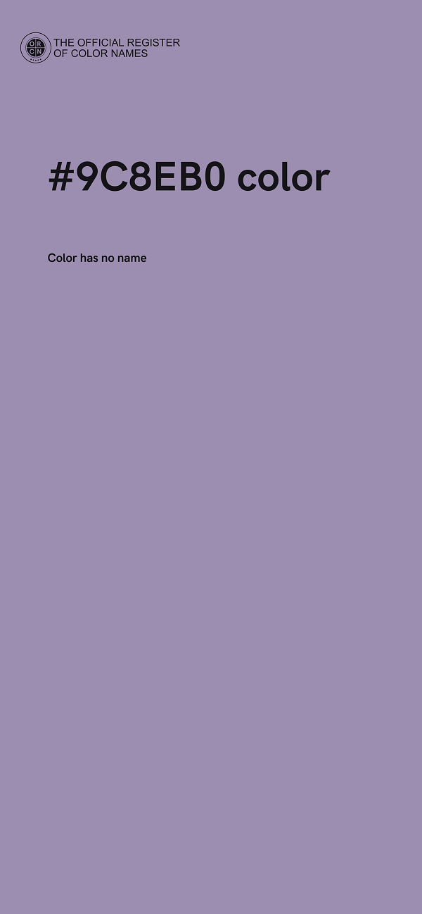 #9C8EB0 color image