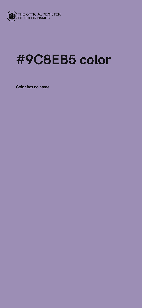 #9C8EB5 color image