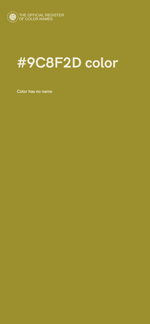 #9C8F2D color image
