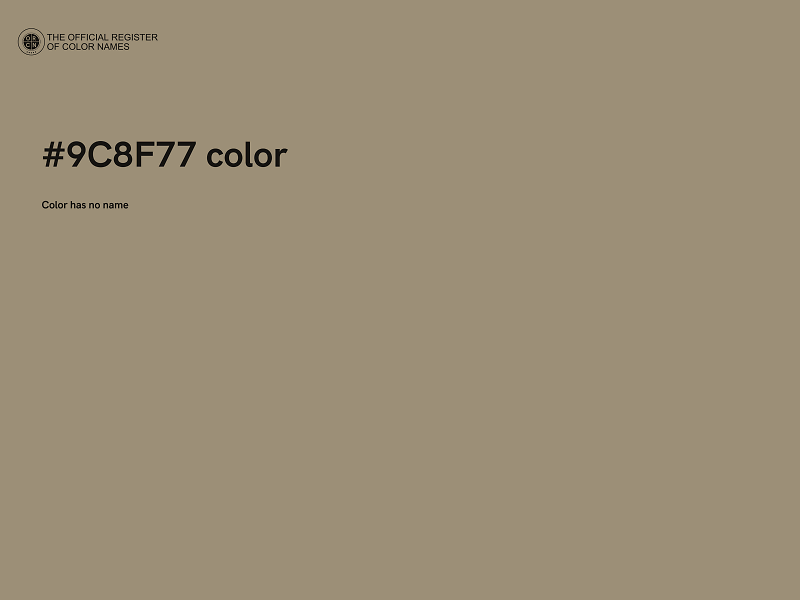 #9C8F77 color image