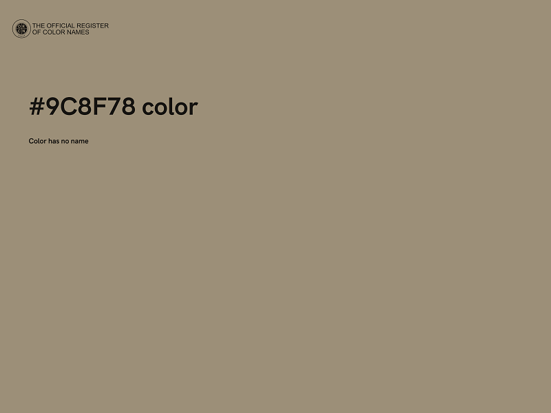 #9C8F78 color image