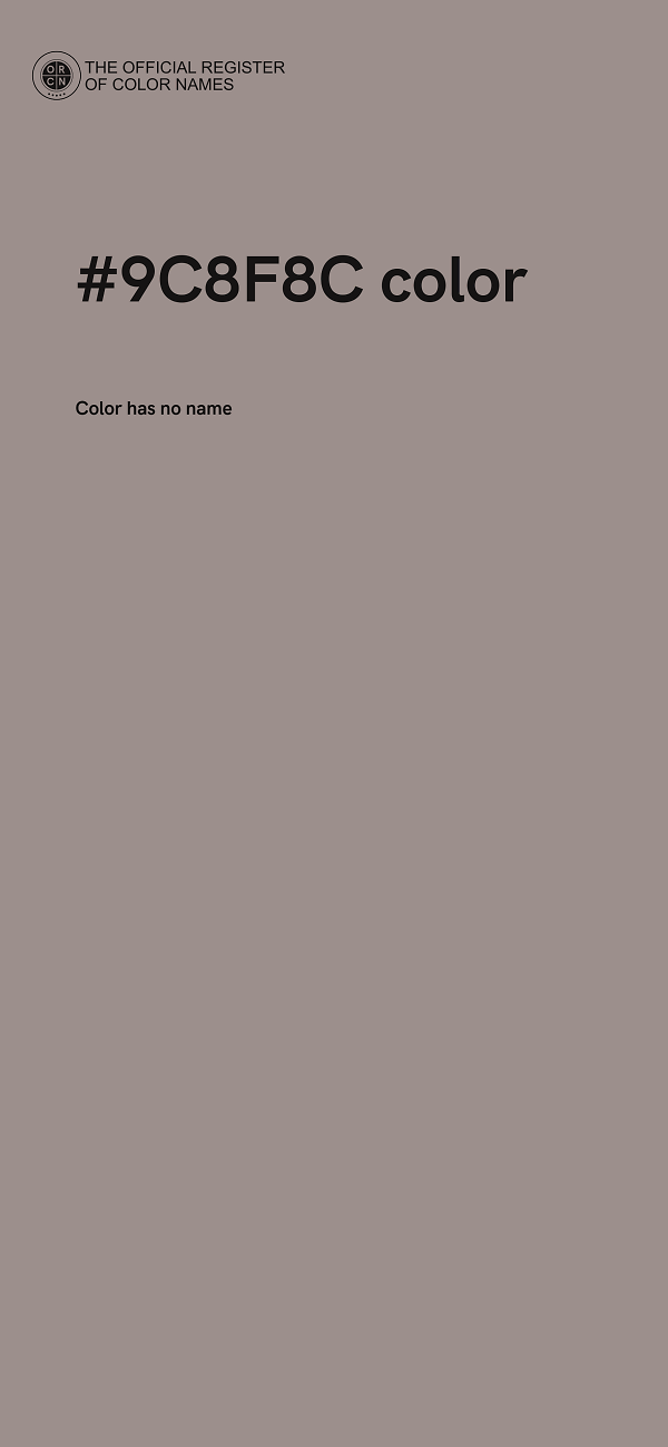 #9C8F8C color image