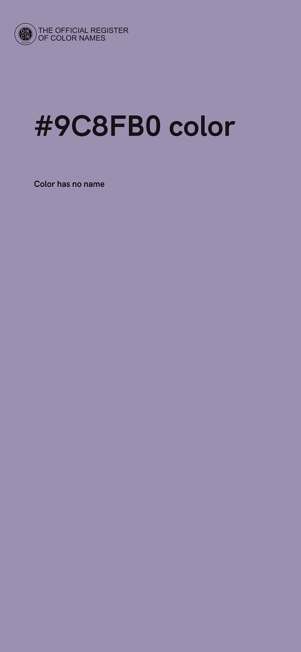 #9C8FB0 color image