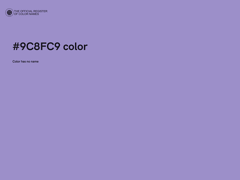 #9C8FC9 color image