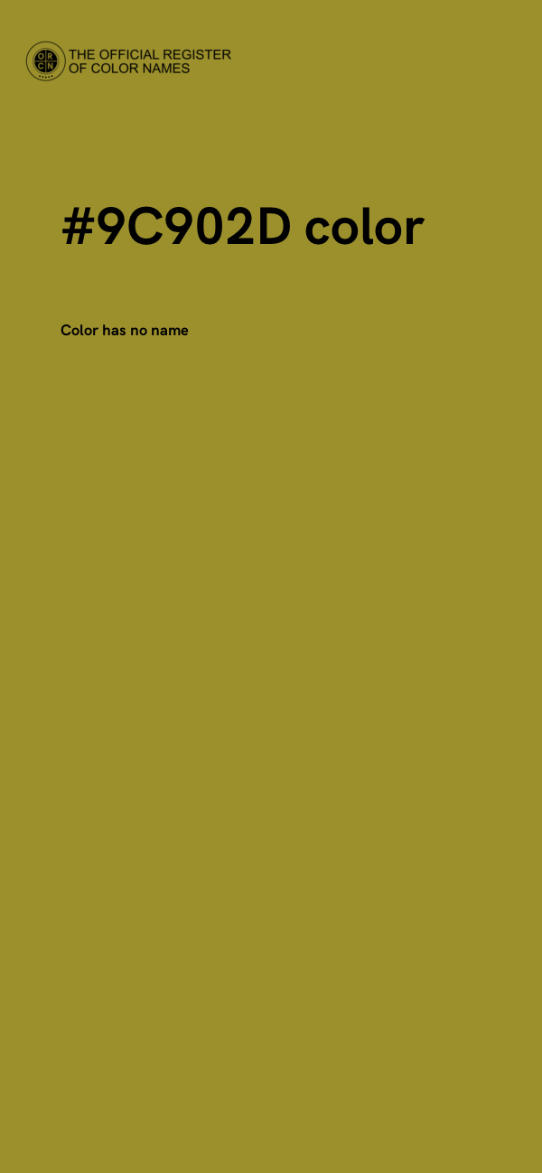 #9C902D color image