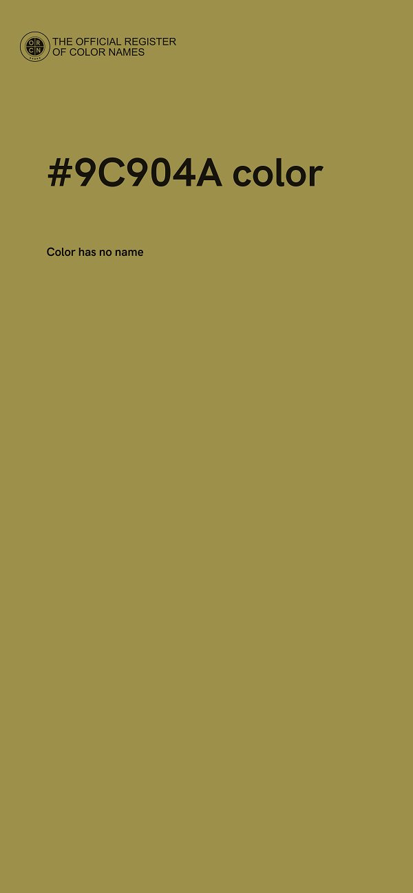 #9C904A color image
