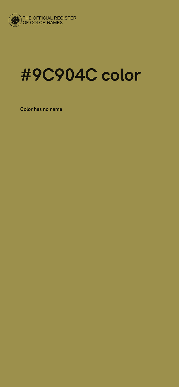 #9C904C color image
