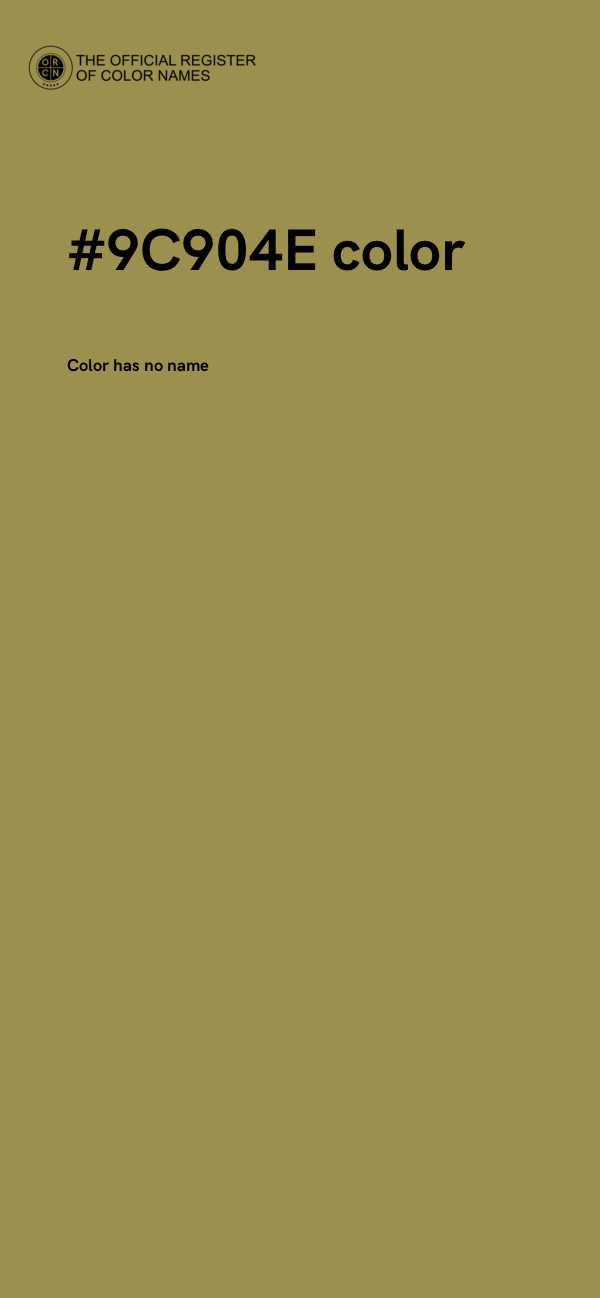 #9C904E color image