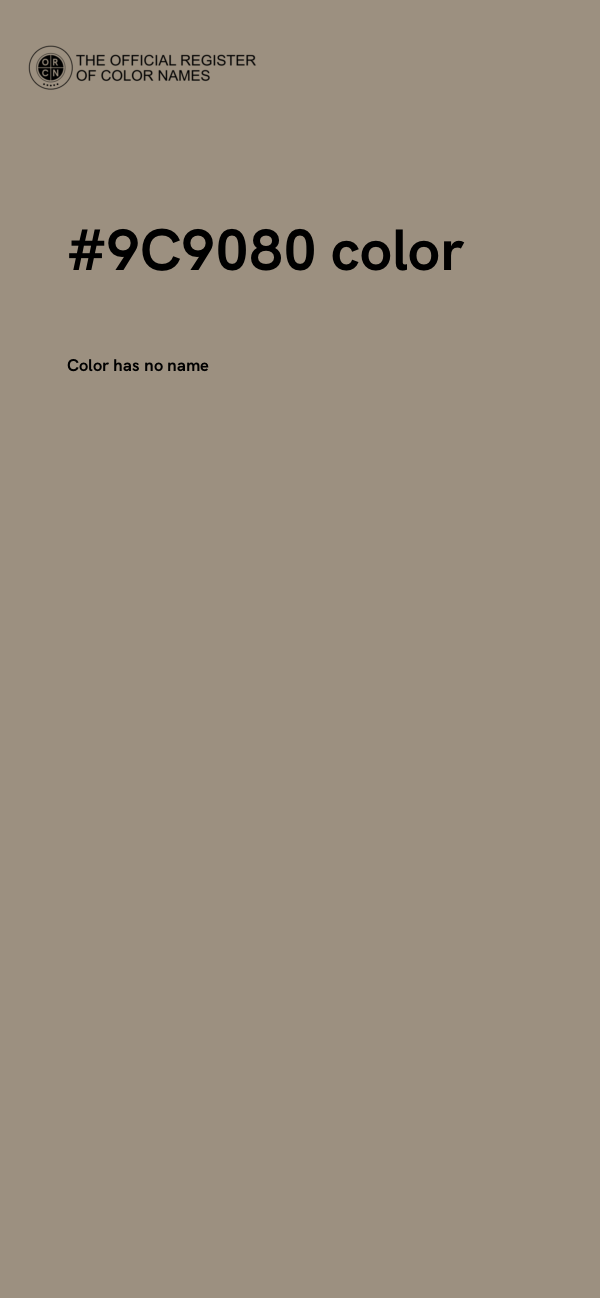 #9C9080 color image
