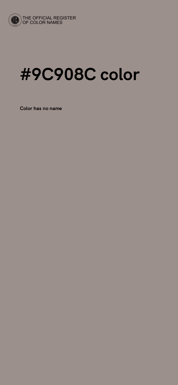 #9C908C color image