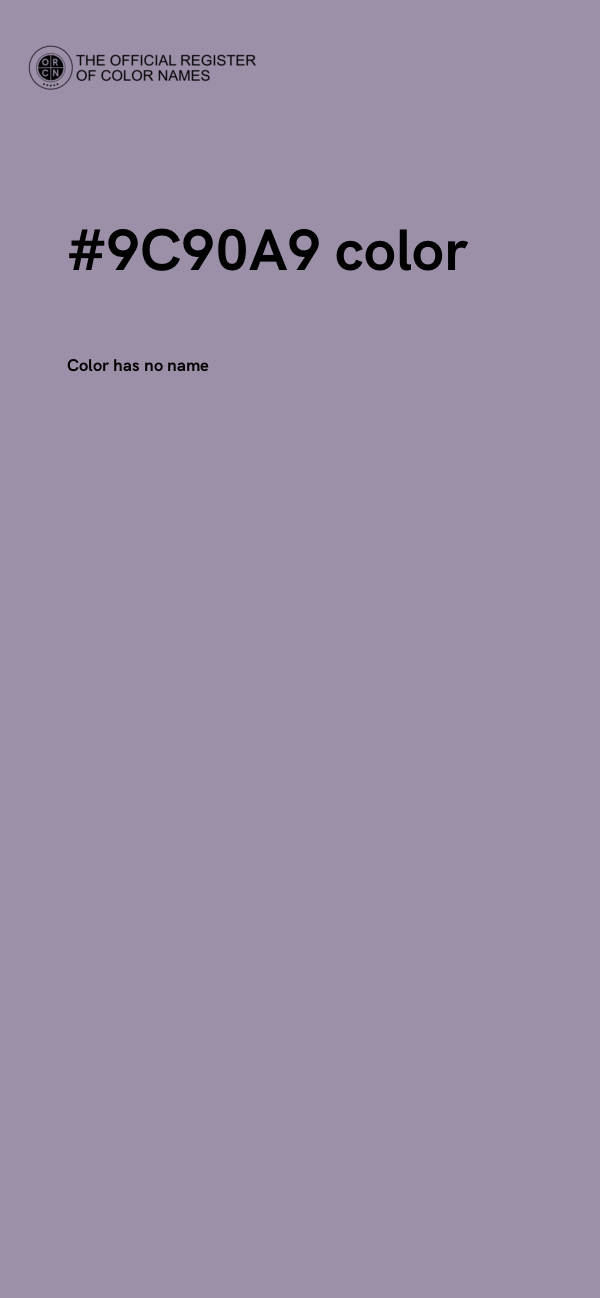 #9C90A9 color image