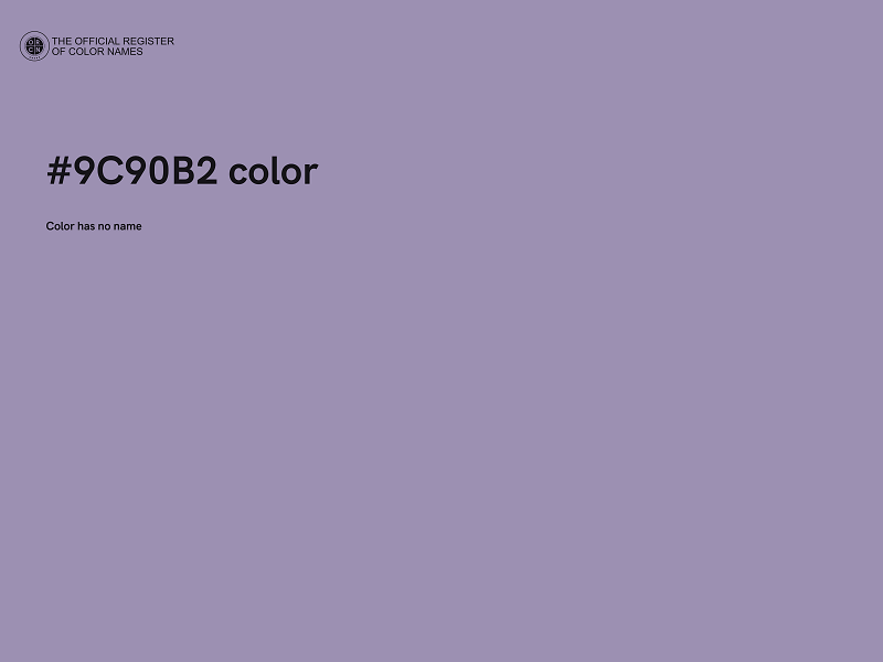 #9C90B2 color image