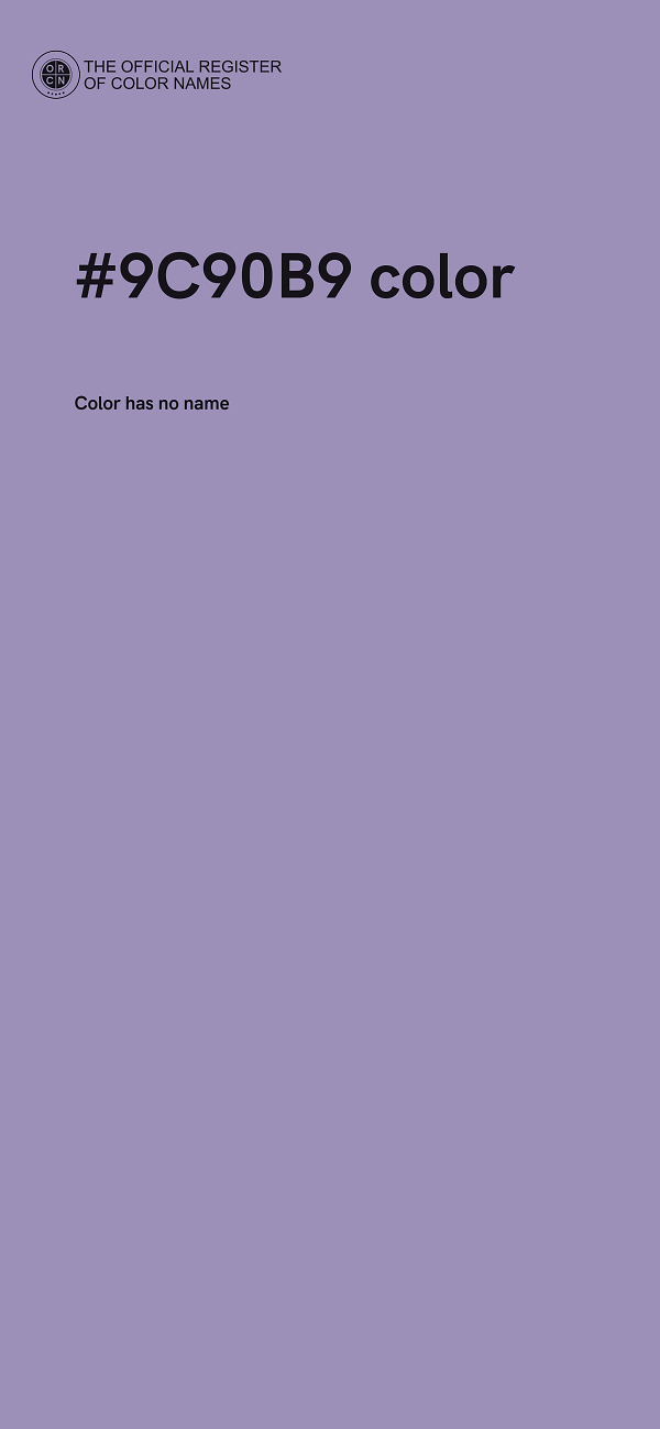 #9C90B9 color image