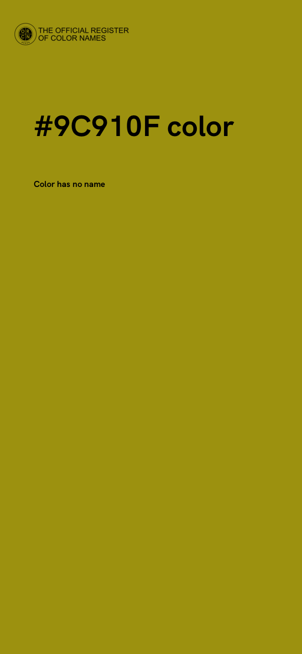 #9C910F color image