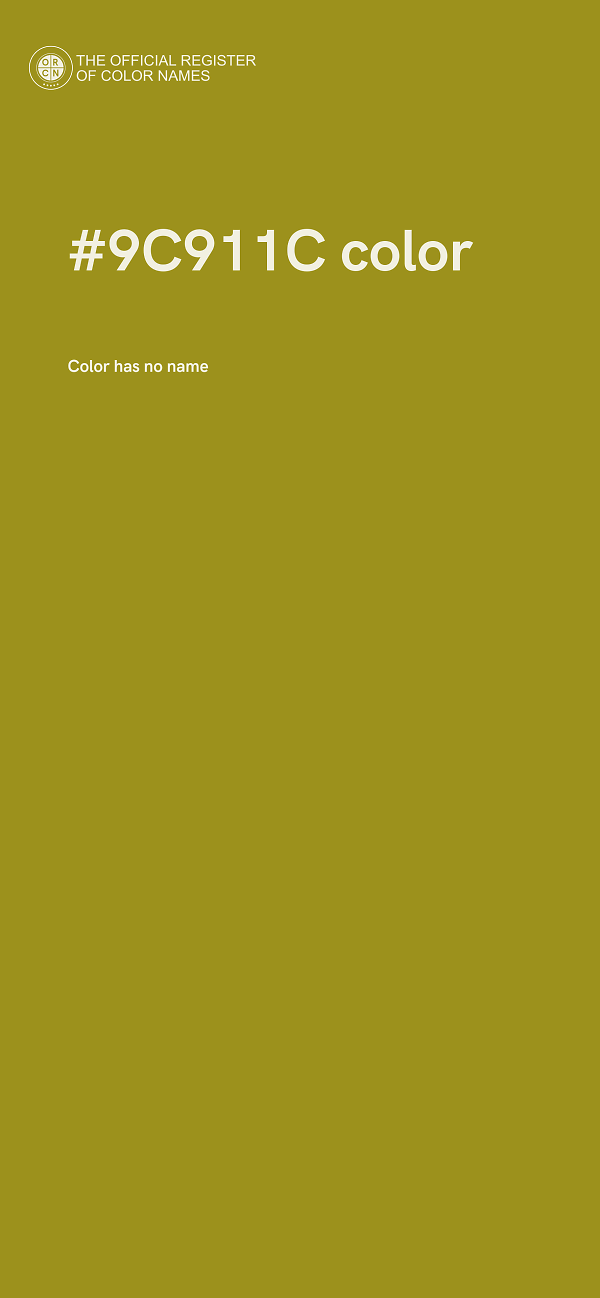 #9C911C color image
