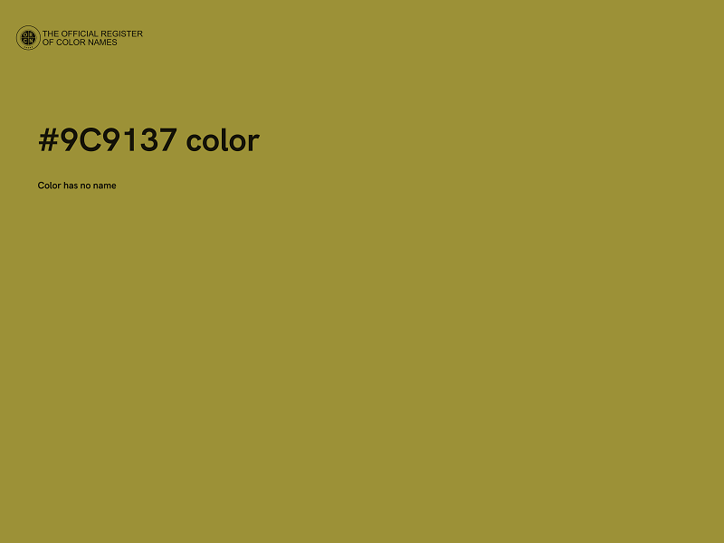 #9C9137 color image