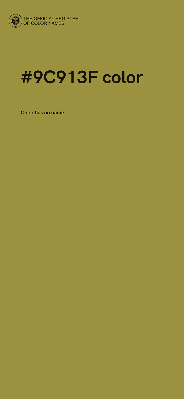 #9C913F color image