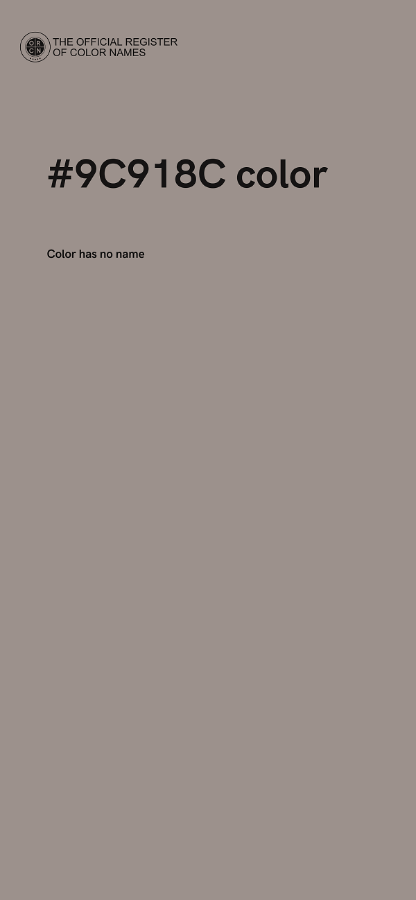 #9C918C color image