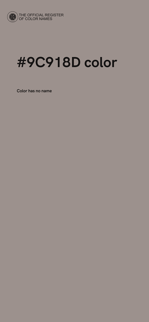 #9C918D color image