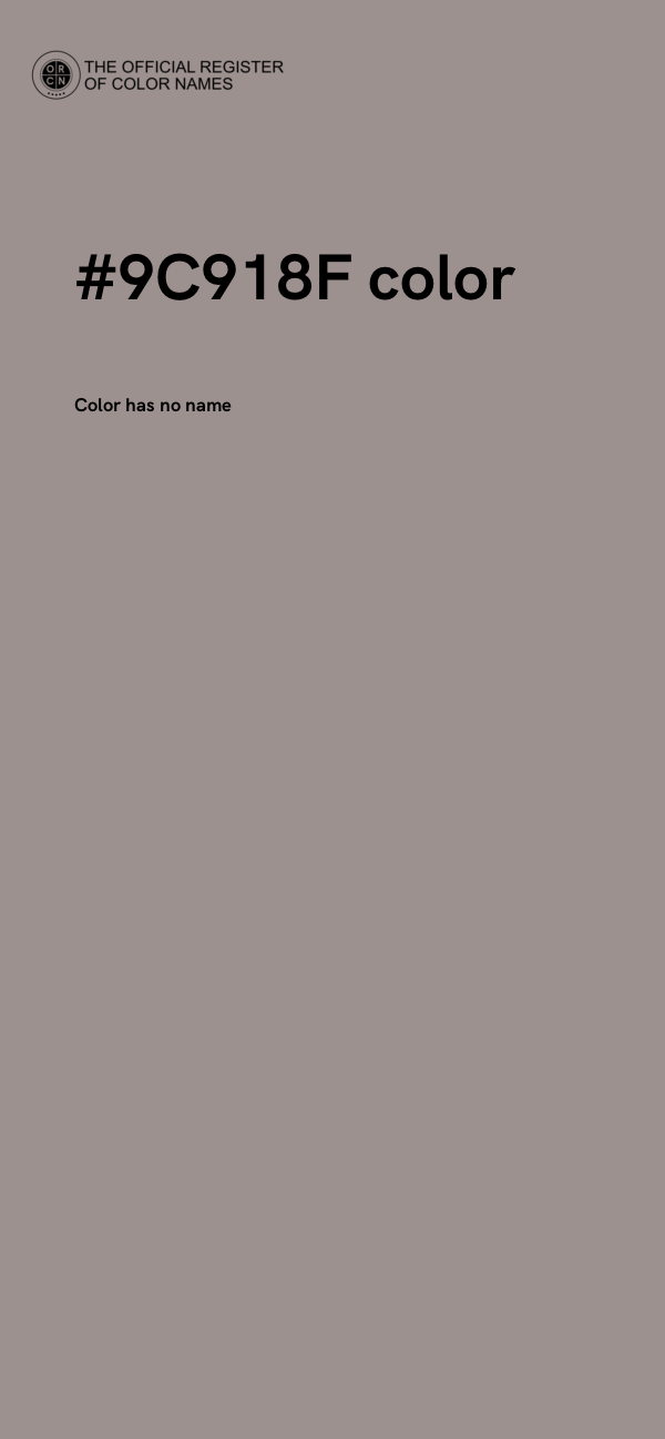 #9C918F color image