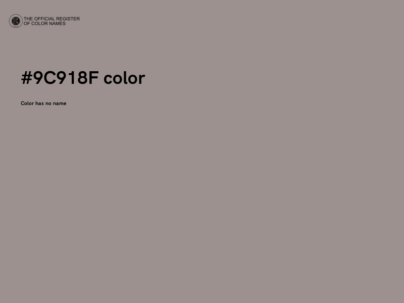 #9C918F color image