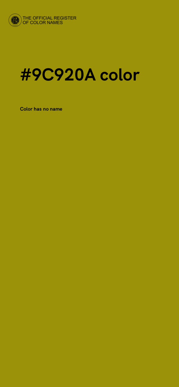 #9C920A color image