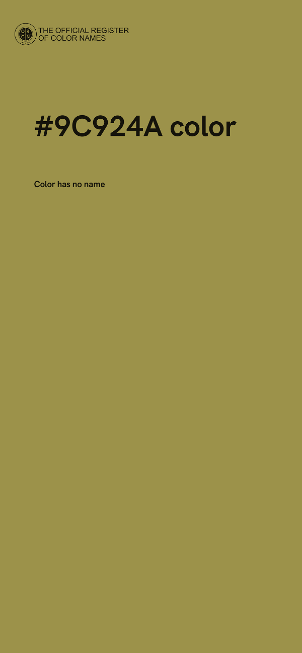 #9C924A color image