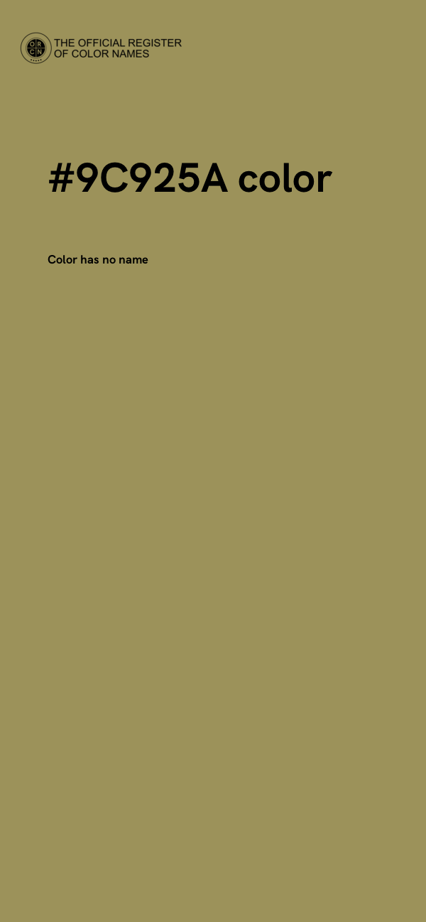 #9C925A color image
