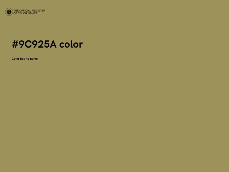 #9C925A color image