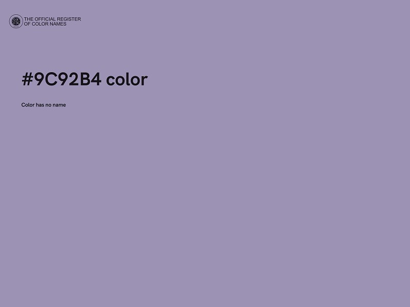 #9C92B4 color image