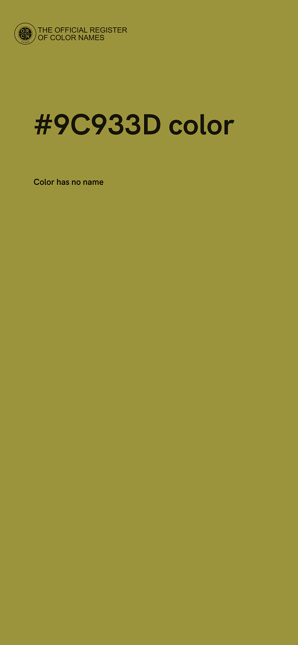 #9C933D color image