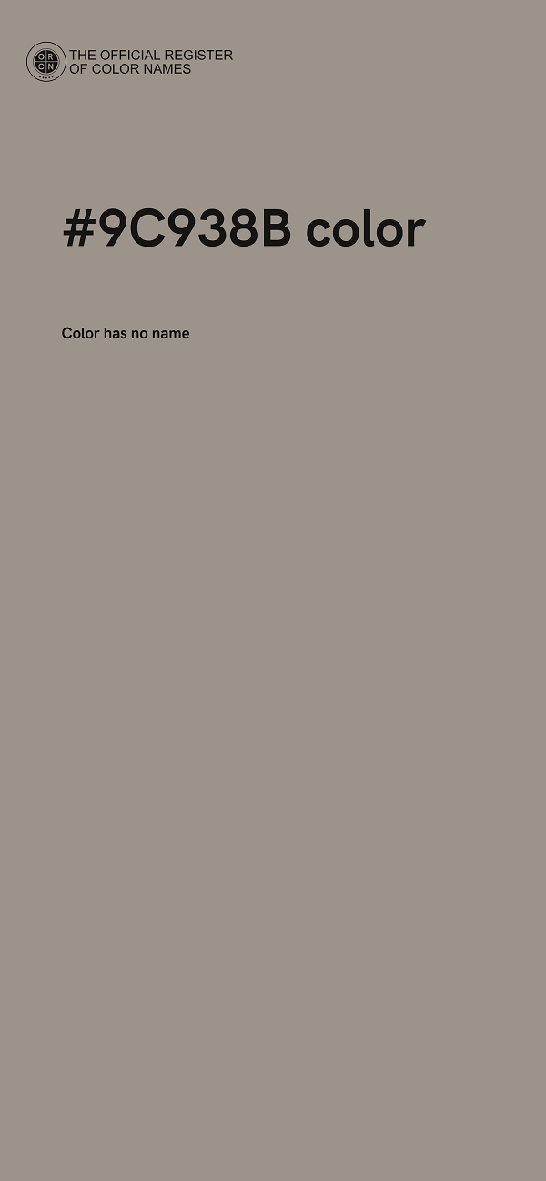 #9C938B color image