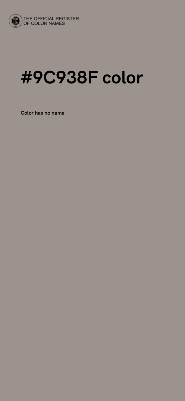 #9C938F color image
