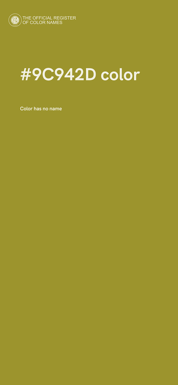 #9C942D color image