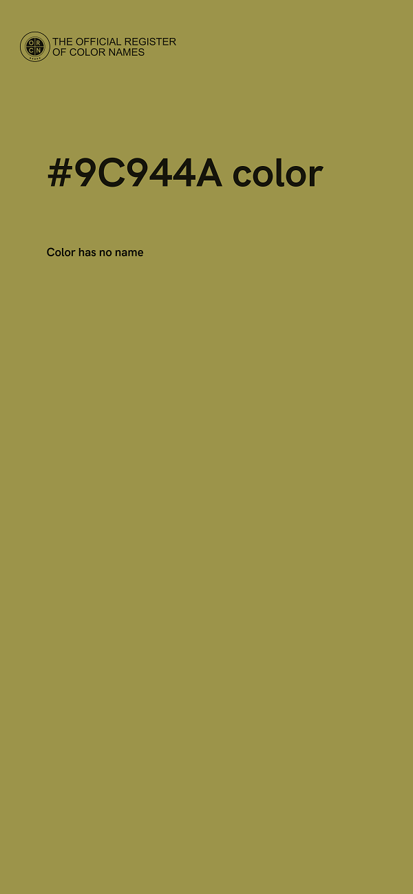 #9C944A color image