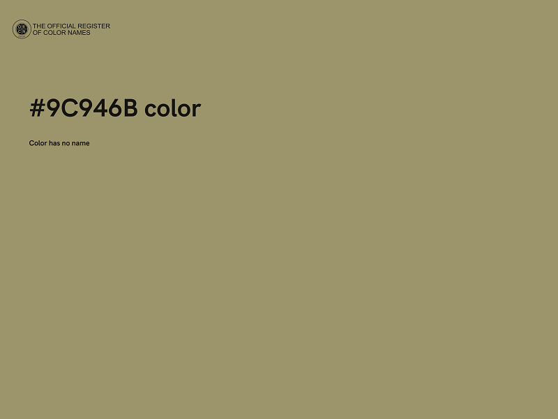 #9C946B color image