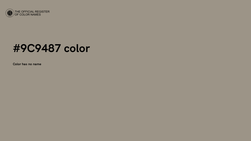 #9C9487 color image