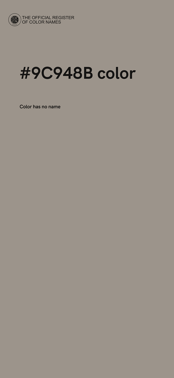 #9C948B color image