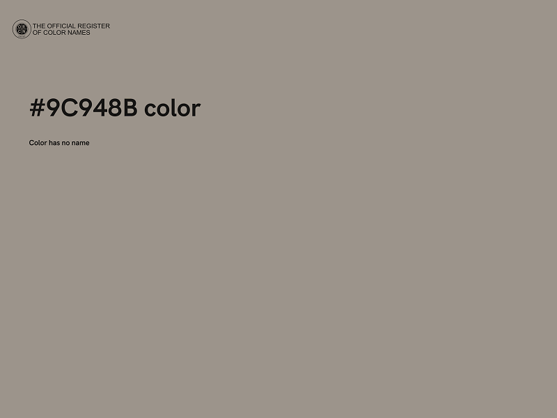 #9C948B color image