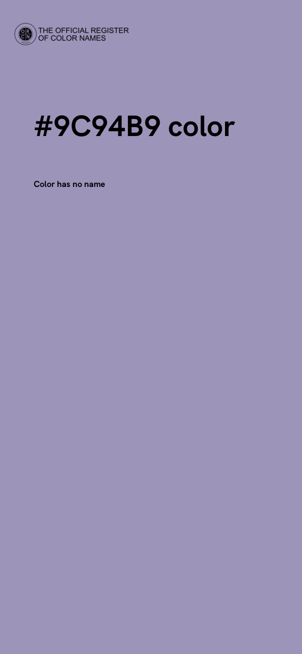 #9C94B9 color image