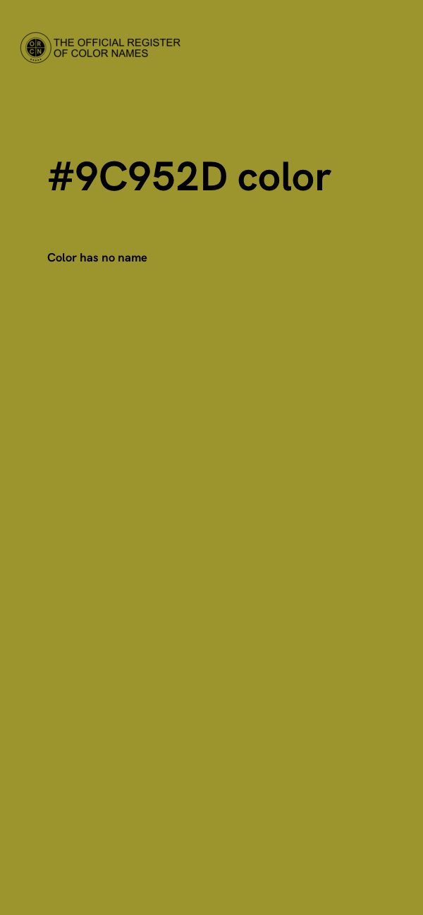 #9C952D color image