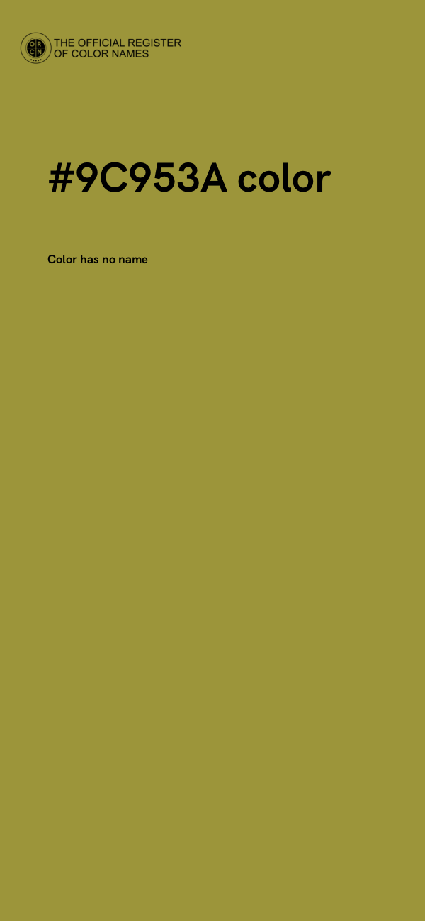 #9C953A color image