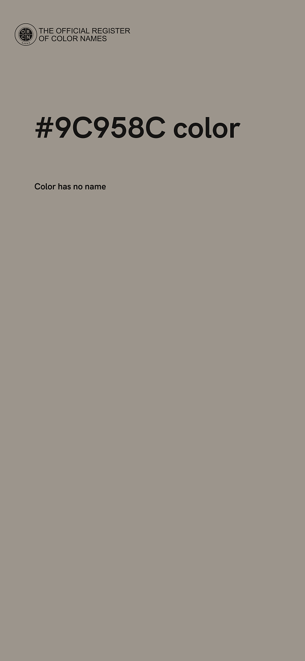 #9C958C color image