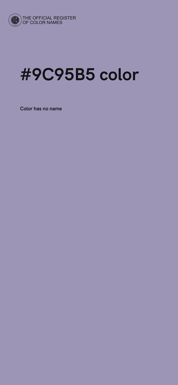 #9C95B5 color image