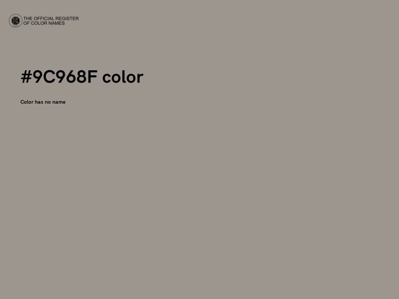 #9C968F color image