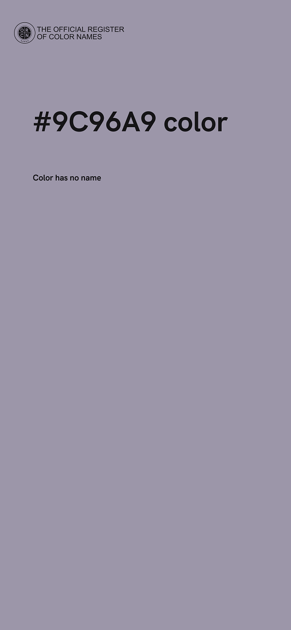 #9C96A9 color image