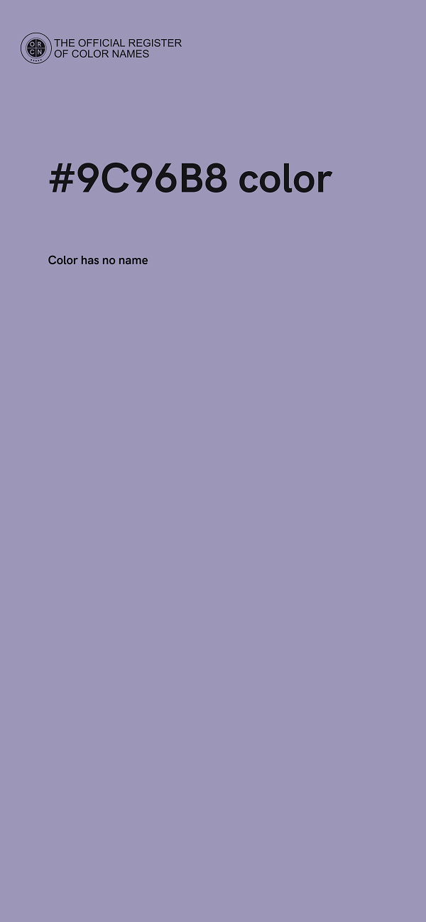#9C96B8 color image