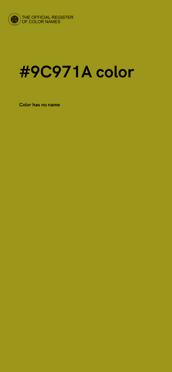 #9C971A color image